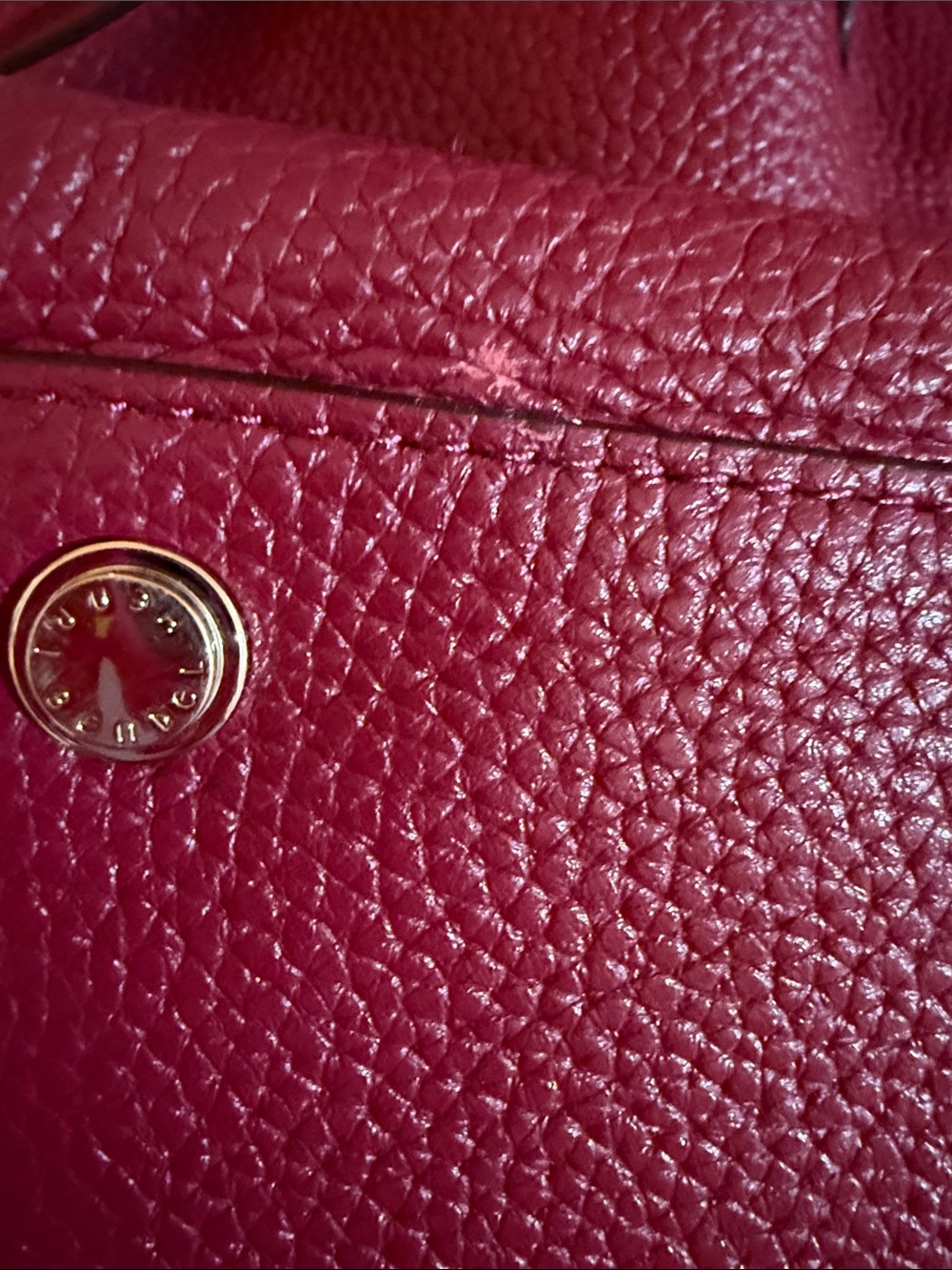Henri Bendel tote bag features a pebbled texture and gold-toned hardware. - Picture 11 of 11
